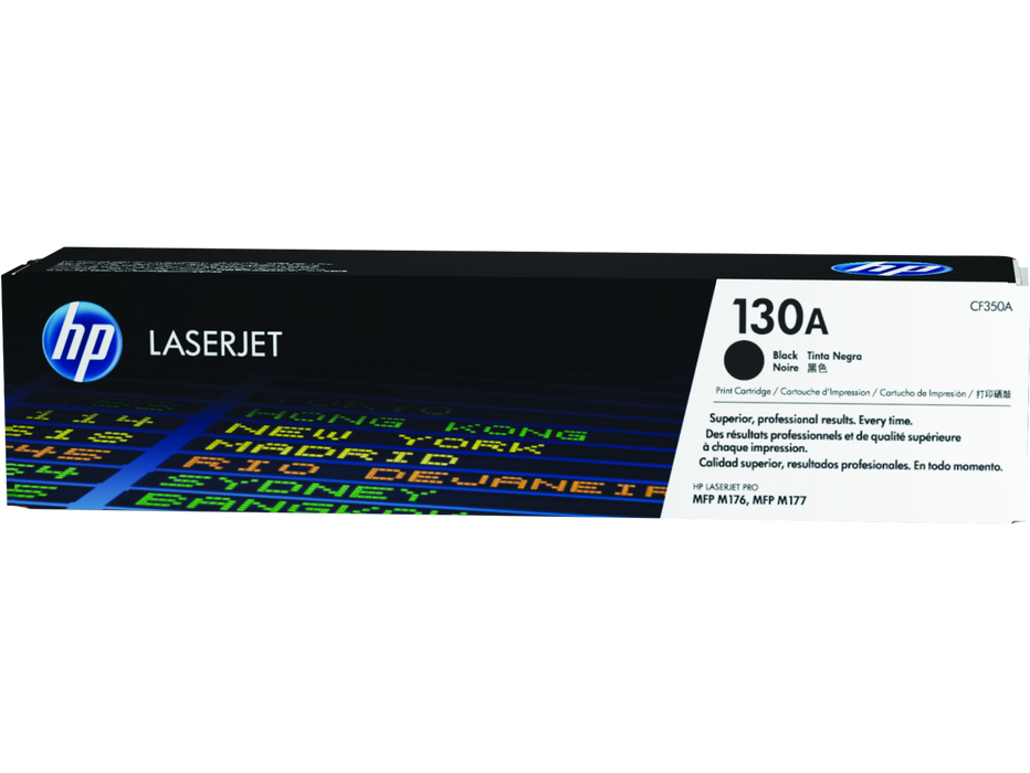 HP 130A Black Original LaserJet Toner Cartridge, CF350A