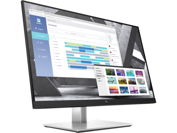 HP E27q G4 - LED monitor - 27" - 2560 x 1440 QHD @ 60 Hz - IPS - 250 cd/m2 - 1000:1 - 5 ms - HDMI, VGA, DisplayPort - black
